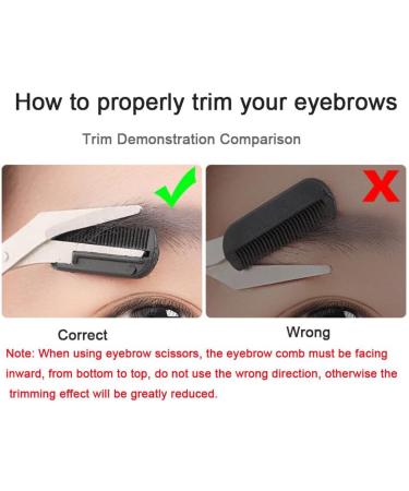 Professional Stainless Steel Eyebrow Scissors & Comb | Eyebrow Trimming Tool for Men & Women - International Shipping Available - Buy Online on GoSupps.com
