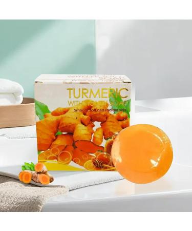  G n rique Turmeric Facial Soap Bar Honey Turmeric Soap - Facial Cleansing Bar Moisturizing Facial Soap | Facial Cleansing Soap Non Irritating Soap Bar Po - Buy Online on GoSupps.com