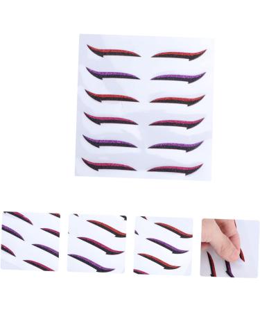 LALAFINA 12 Pairs Glitter Eyeliner Adhesive Eyeliner Stickers Single Side Eyelid Decal Eyeliner Decal Miss - Buy Online on GoSupps.com