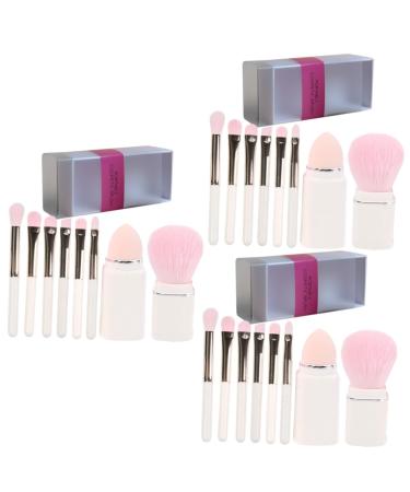 FRCOLOR Eyeshadow Makeup Brush 3 Sets Makeup Brush Set Makeup Brush for Women Makeup Applicator Cosmetic Eye Brush Blending Brush Face Sponges s Artificial Fiber Travel Eyebrow Brush