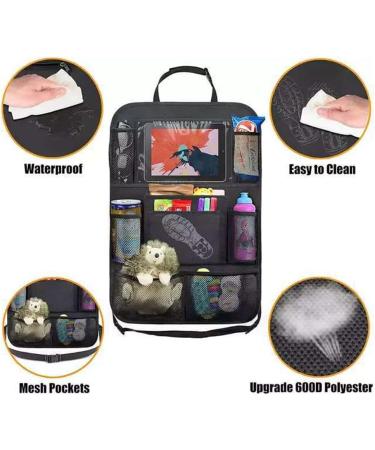 Kardne 2Pcs Kids Car Seat Storage Bag - Waterproof Organizer with Anti-Kick Protectors & Toy Storage Pockets | Easy Clean 600D Polyester Mesh - Buy Online on GoSupps.com