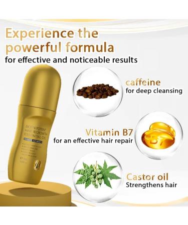 Hair Growth Promoting Oil Natural Organic Hair Growth Oil Essence Fast Natural Hair Growth for Thick and Fluffy Hair Growth  - Buy Online on GoSupps.com