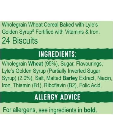Weetabix Wholegrain Breakfast Cereal Baked with Lyle's Golden Syrup High Fibre Low in Fat and Salt 100% British Wholegrain Wheat Suitable for Vegetarians - Buy Online on GoSupps.com