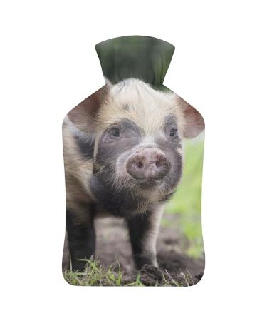 Cute Pig Hot Water Bottle With Cover Plush Bed Bottle Hand Warmer For Adults And Children 26.5X15.3cm