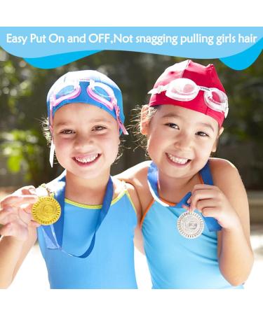 Buy Comfortable Bathing Caps for Kids & Adults - 2-Pack Elastic Swim Caps with Earplugs & Nasal Clip - Buy Online on GoSupps.com