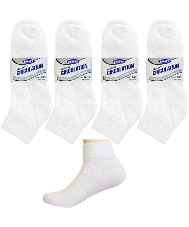 Diabetic Ankle Circulatory Socks for Men | Health Support | Loose Fit | White 10-13 - Buy Online on GoSupps.com
