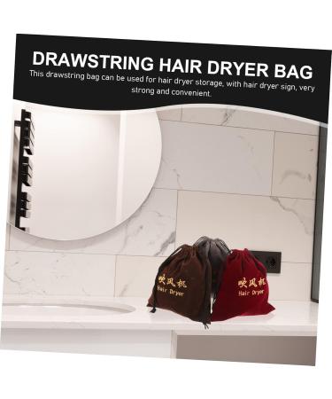 Baluue 3 Pcs Makeup Bag Organizer Hair Dryer Fabric Bag Fabric Velvet Storage Bag Hair Dryer Bags - Buy Online on GoSupps.com