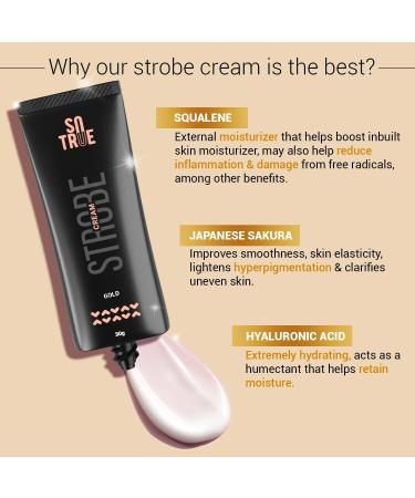 So True Strobe Cream Gold For Face Radiance Multipurpose Strobe Cream Dewy Glazed Instant Glow Highlighter For Face Boosts Hydration For All Skin Types 30g 1.05oz (Pack of 2) - Buy Online on GoSupps.com