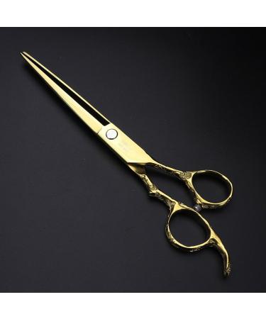 Hairdressing Salon Hair Scissors 7-inch Gold Personality Hair Cutting Scissors Hairdresser Styling Tools - Buy Online on GoSupps.com