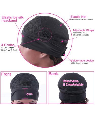 Sooolavely 8 Inch Deep Wave Headband Wig for Black Women - Brazilian Virgin Human Hair Pixie Cut None Lace Front Wig 150% Density - Buy Online on GoSupps.com