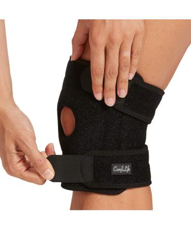 ComfiLife Knee Brace for Knee Pain Relief   Neoprene Knee Brace for Working Out  Running  Injury Recovery   Side Stabilizers   3 Point Adjustable Compression   Open Patella Support Non-Slip (Medium) Medium (Pack of 1)