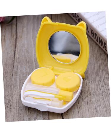 Buy Solustre 2-Pack Eye Contact Case & Travel Container for Colored Contact Lenses - Yellow - Ideal Lens Storage & Tweezers - Buy Online on GoSupps.com