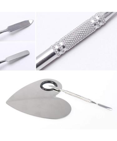 Stainless Steel Heart Shaped Makeup Palette Spatula - Professional Makeup Artist Tool for Blending Cosmetic Foundation Shades - Buy Online on GoSupps.com