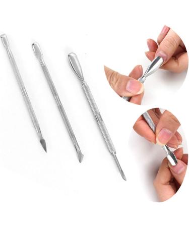 LAMELLIS 2x Oblique Mouth Design Finger Nail Clippers Cutter & 3Pcs Nail Art Stainless Steel Cuticle Spoon Remover Pusher - Buy Online on GoSupps.com