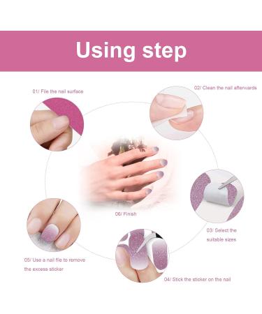 TSHAOUN 20 Sheet Nail Stickers - Glitter Self-Adhesive Nail Foils & 2 Nail Files for DIY Fashion Decoration | International Shipping - Buy Online on GoSupps.com