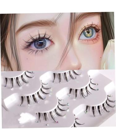 FRCOLOR 5 Pairs Diamond Eyelashes Girls Lashes Natural False Lashes Fluffy Colorful Decor Lash Decor Lash Extensions Fake Eyelashes Natural Look Miss Christmas Fiber Extend - Buy Online on GoSupps.com