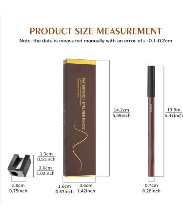 CiwDehuanle Kajalstift black eyeliner waterproof plum stamp 24 hours smuggeproof sensitive eyes natural eye color 5 black - Buy Online on GoSupps.com