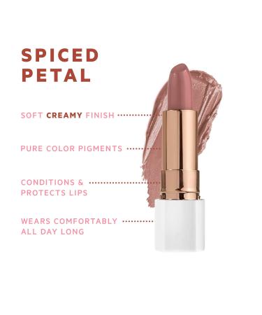 FLOWER BEAUTY Petal Pout Lipstick - Spiced Petal - Nourishing & Highly Pigmented Lip Color - Cruelty Free - with Antioxidants - 1 Count - Buy Online on GoSupps.com