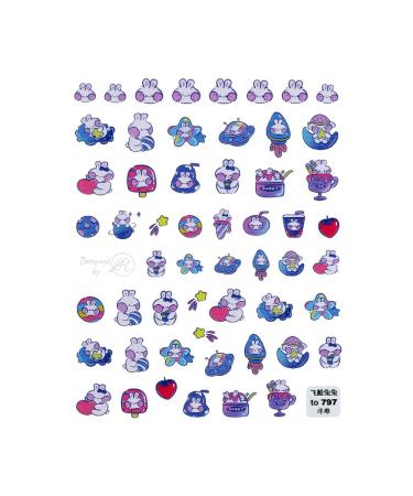 Bunny Charms Manicure DIY Nail Art Decor Craft Sticker 3D Nail Art Sticker(02) Style2