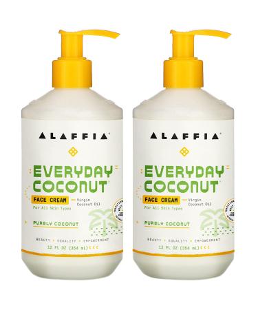 Alaffia Everyday Coconut Face Cream, Skin Care with Virgin Coconut Oil, Moisturizer for Firmness & Elasticity, Helps Reduce the Appearance of Lines & Wrinkles, Purely Coconut, 2 Pack – 12 Fl Oz Ea 12 Fl Oz (Pack of 2) - Buy Online on GoSupps.com