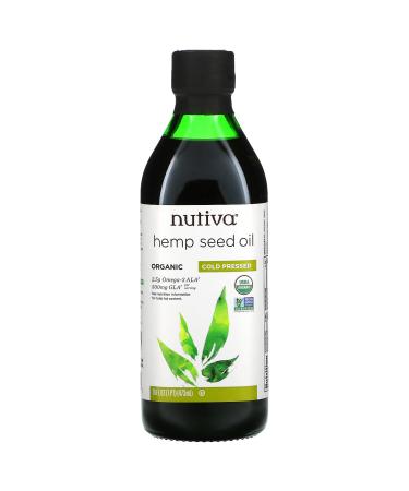 Nutiva Organic Hemp Oil Cold Pressed 16 fl oz (473 ml)