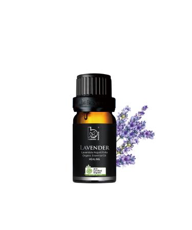 Organic Lavender Essential Oil - USDA Organic 100% Pure for Aromatherapy Skin Care Travel Diffuser - 10ml Oil by B BONNIE HOUSE Lavender 0.34 Fl Oz (Pack of 1)