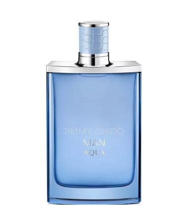 Jimmy-Choo Man Aqua Perfume for Men Eau de Toilette 6.7 oz (200 ml) Crisp and Refreshing Blend of Watermelon Lavender and Cedarwood