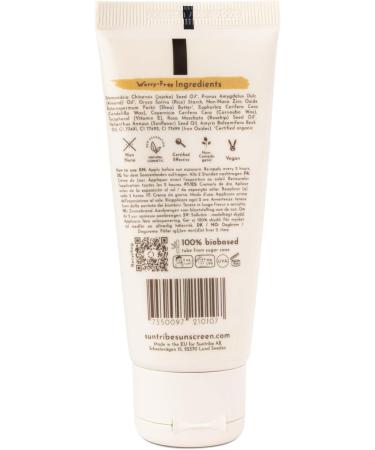 Suntribe Natural Mineral Day Cream SPF 20-40 ml Organic - 100% Natural Tinted Vegan & Non-comedogenic - Almond & Jojoba Oil - Sensitive Skin - Winner Beauty Shortlist Awards 2022 - Buy Online on GoSupps.com