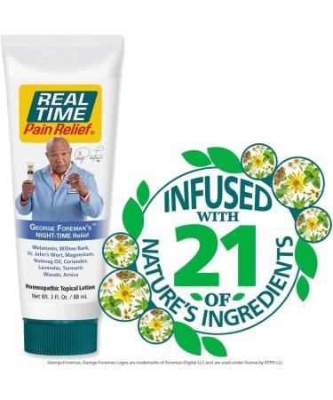 Real Time Pain Relief George Foreman's Night-Time 3oz Tube - Fast-Acting Pain Relief (1 Pack) - Buy Online on GoSupps.com
