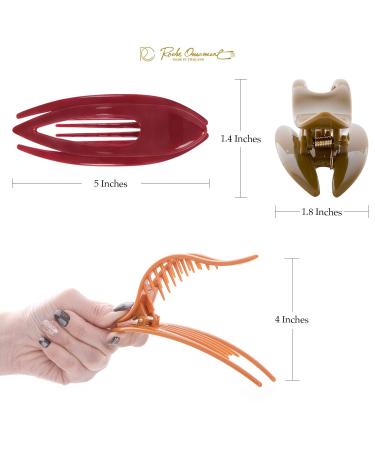 RC Roche 6 Pcs Women's French Hair Clips - No Slip, Strong Grip, Stylish Multicolor Accessory - Buy Online on GoSupps.com