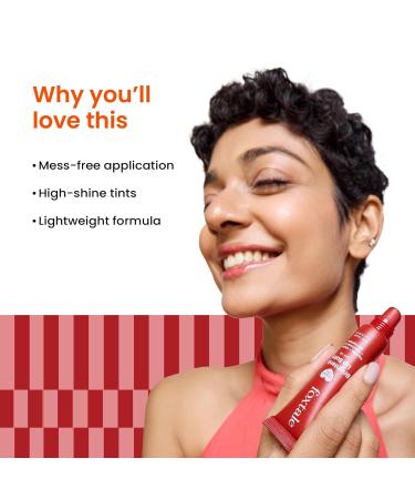 Foxtale SPF 30 Brightening Lip Balm for Dark Lips with Peptides & Vitamin C | Brightens Pigmented Lips | Hydrates Lips | SPF Lip Balm - Ruby Glaze 12gm - Buy Online on GoSupps.com