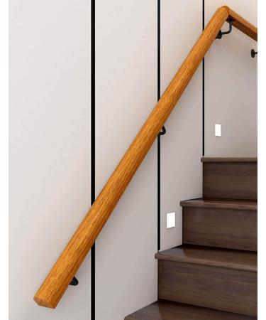 Wooden Handrail with Complete Set Anti-Slip Stair Railing Wood Banister for Indoor Outdoor Elderly Children Loft Safety Hand Grab Rail (Size : 0.5m(1.5ft)) 1.5m(5ft) - Buy Online on GoSupps.com