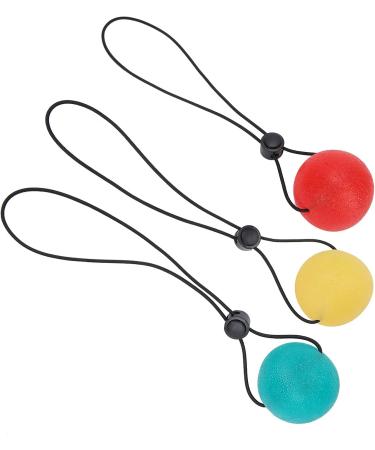 Verdant Touch Hand-Handjahr-Ball Set | Stress Relief & Rehabilitation | 3-Part Grip Ball for Hand Wrist & Joint Strength Training | Massage Balls in Yellow Red & Green - Buy Online on GoSupps.com