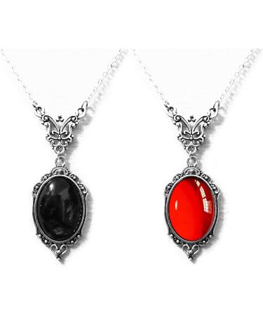 Oralgo Gothic Bloodstone Necklace - Vintage Vampire & Butterfly Design for Men & Women - Buy Online on GoSupps.com