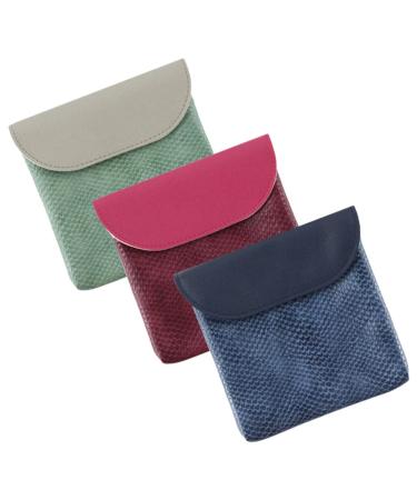 Plafope 3 pieces women bandage storage bag Tampon holder Returning women's bandages holder button Perioda bag multifunctional periode bags Women Accessories PU