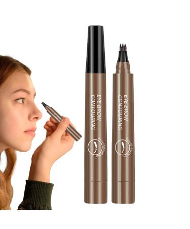 4 Point Eyebrow Pen 4 Point Eyebrow Pen Water Resistant Eyebrow Highlighter Black for Natural Simulation Wild Eyebrows Quick Drying Long Wearing No Tsuchiya Dark Brown
