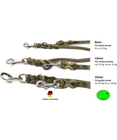 Adjustable Dog Liner for Small & Large Dogs 2.40m Olive Green Double Linen Leash - Buy Online on GoSupps.com