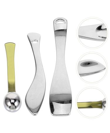 Ipetboom 3pcs Facial Cream Scoop Metal Makeup Applicator for Skincare Products for Eye Cream and Diy Makeup Easy to Use No Waste Suitable for Bottles - Buy Online on GoSupps.com