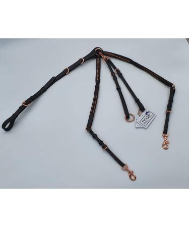 Buy Deister Brown Rose Gold Pink Dark Brown Leather Breastplate with Soft Rhinestone Glitter & Auxiliary Reins - X Full - International Shipping Available - Buy Online on GoSupps.com