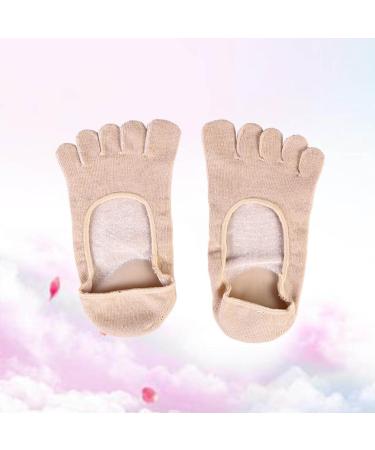Moisturizing Gel Heel Socks 5 Toe Gel Moisturizing Socks Gel Spa Socks for Women or Men for Healing Dry Cracked Heels and Feet 1 Pair Apricot - Buy Online on GoSupps.com