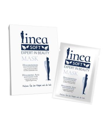 Linea soft viscose fleece facial mask - high -dose directly from the manufacturer - 5 Set - Moisture mask - active ingredient complex made of long and short -chain hyaluron - anti -aging - Made in Germany