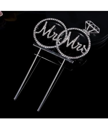 Gadpiparty Pearl Tiara Mrs Cupcake Topper Glitter Alloy Rhinestone Cake Pick for Bridal Shower Wedding Cupcake Toppers Engagement Cupcake Picks Proposal Cake Insert Silver Wedding Decor - Buy Online on GoSupps.com