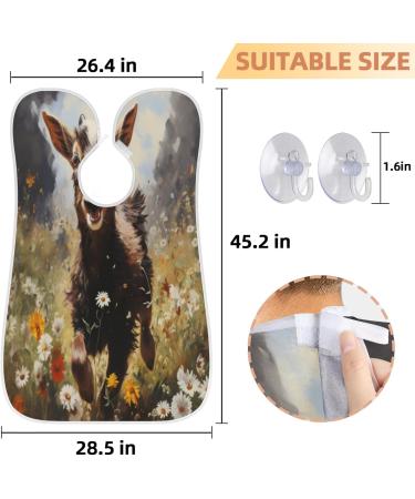 Flower Animal Beard Bib Apron - Beard Hair Catcher for Men | Perfect Father's Day & Christmas Gift for Dad & Husband | Includes 2 Suction Cups - Buy Online on GoSupps.com