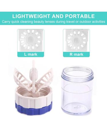 Omevett 8 Pcs Contact Lens Cleaning Case Contact Lenses Barrel Case Contact Lens Washer Cleaner Contact Lens Case Manual Rotation Contact Lens Cleaning Container for Eyes Care - Buy Online on GoSupps.com