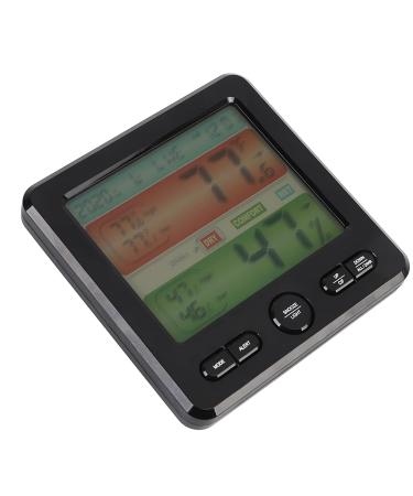 Indoor Thermometer & Digital Alarm Clock - Accurate Temperature for Bedroom | DC5V ABS Black Design - Buy Online on GoSupps.com