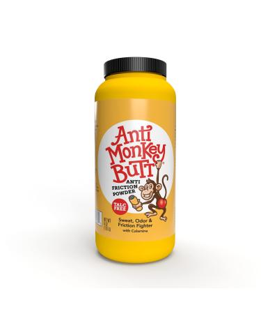Anti Monkey Butt | Body Powder with Calamine | Sweat, Odor and Friction Fighter | 6 Ounces | Pack of 1 6 Ounce (Pack of 1)
