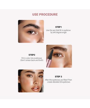 Magic Eyebrow Pencil New Waterproof 3D Eyebrow Pencil 4 Tips Eyebrow Pen Natural Long Lasting Microblading Eyebrow Pencil Waterproof 3D Eyebrow Pencil (Dark Brown) - Buy Online on GoSupps.com