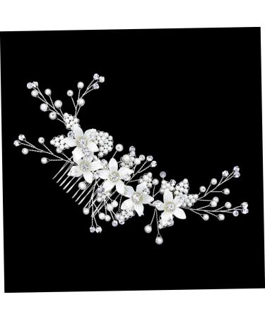 Didiseaon Pearl Hair Barrettes Pearl Flower Hair Comb Bride Insert Comb Bridal Hair Clip Bridal Headdress Wedding Headpiece Prom Headpiece Accessories Bridesmaid - Buy Online on GoSupps.com