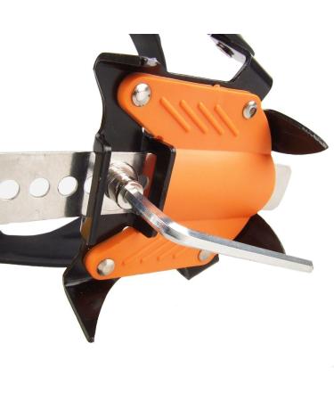 Namvo Ice Spikes - 10 Teeth Stainless Steel Crampons for Skiing Hiking & Mountaineering | Adjustable Universal Snowshoe Spikes - Buy Online on GoSupps.com