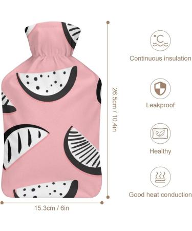 Watermelon Hot Water Bottle with Lid - Rubber Pain Relief Bag for Cramps & Cold Therapy - Buy Online on GoSupps.com